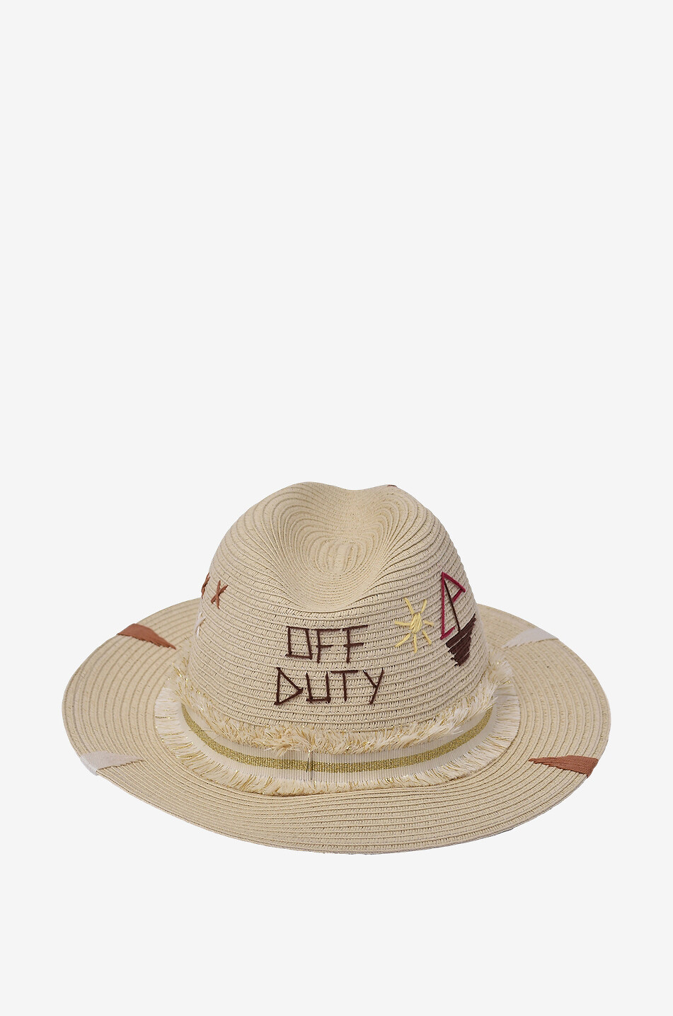 Off Duty embroidered braided hat