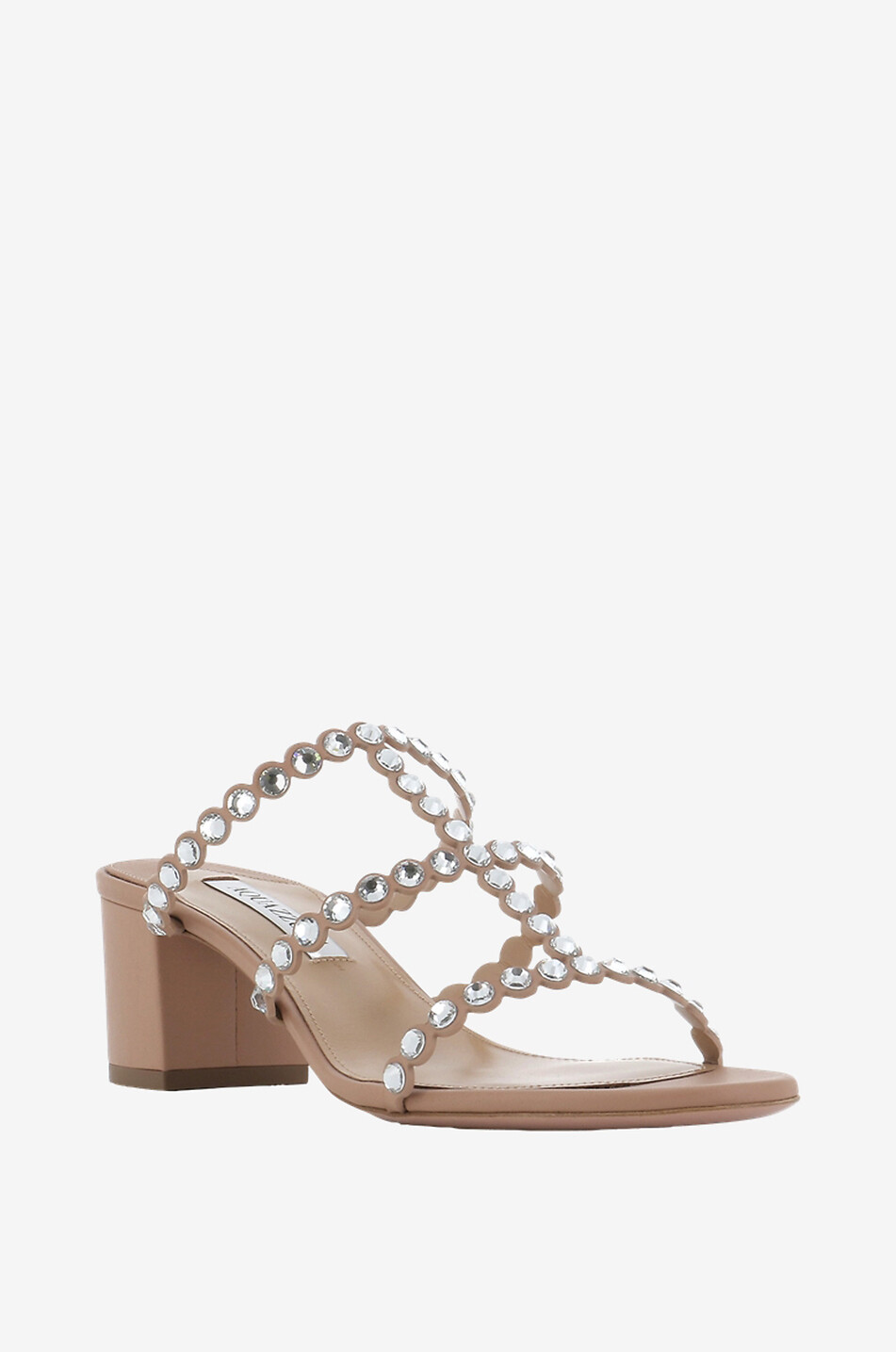 Mules ouvertes en cuir et cristaux Tequila 50