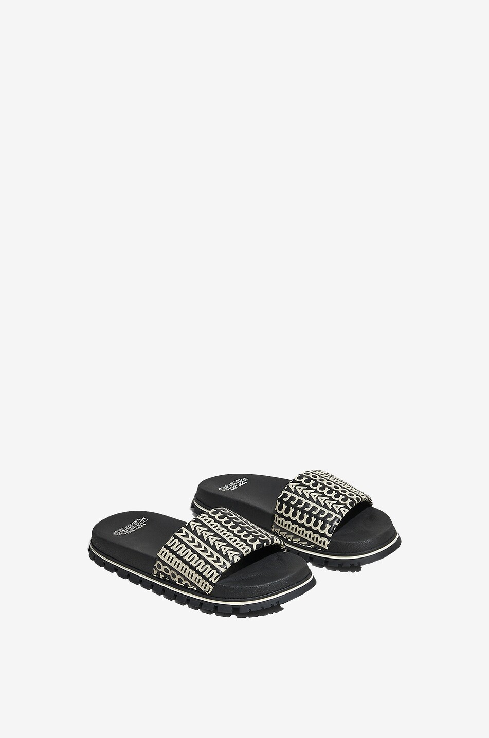 Flache Pantoletten aus Leder The Monogram Slide