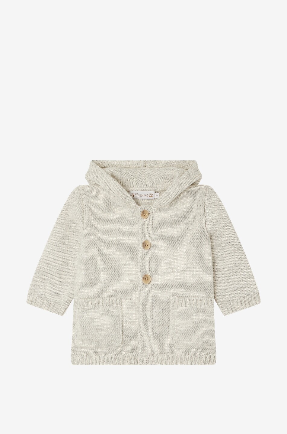 BONPOINT Burnous à capuche bébé Atexane Bébé GRIS CLAIR 1