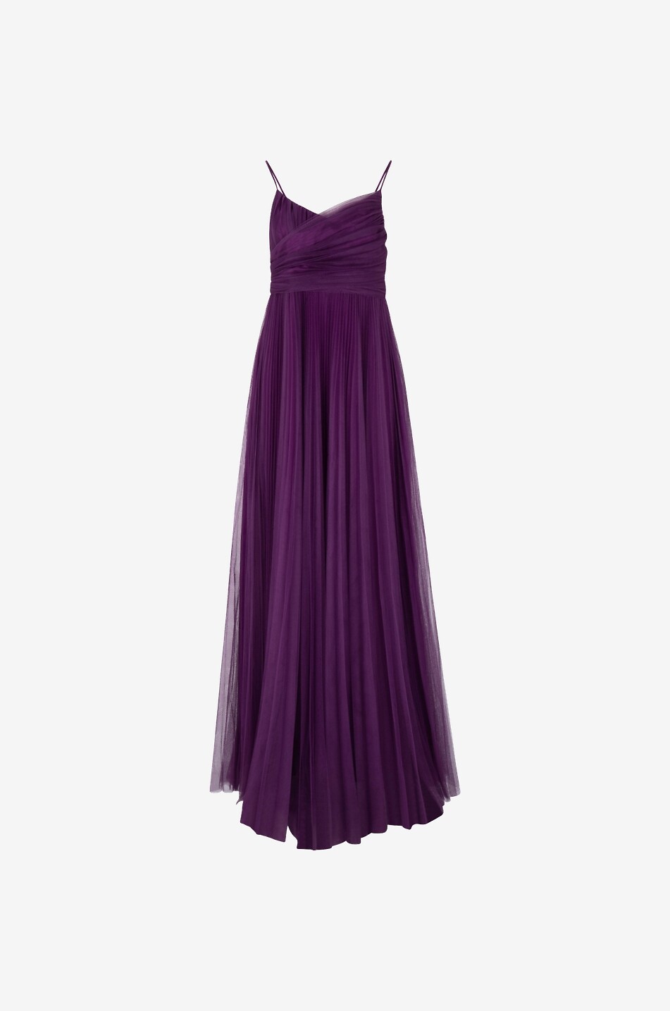 Langes Empire-Trägerkleid aus Tüll