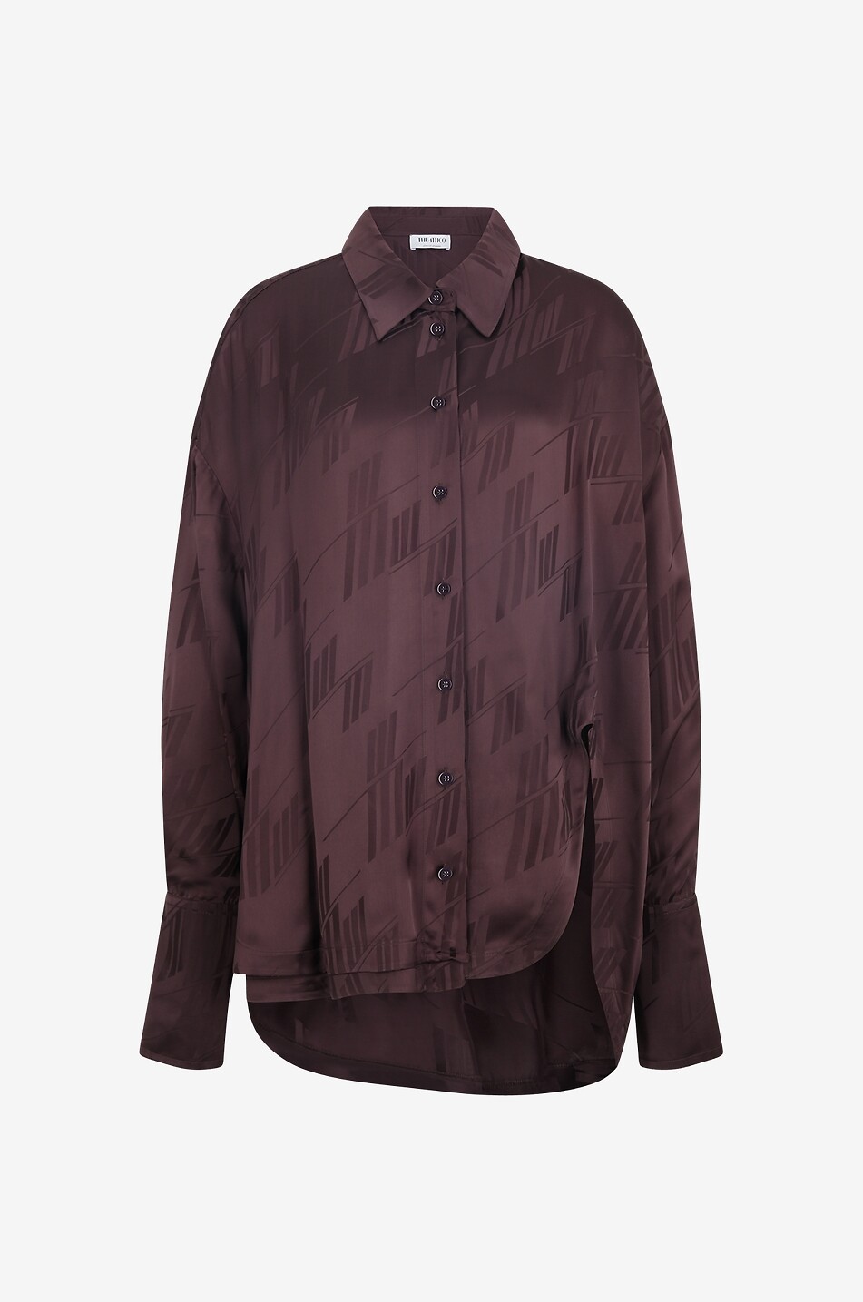 THE ATTICO Oversize-Hemd aus Jacquard Kota Damen BRAUN 1