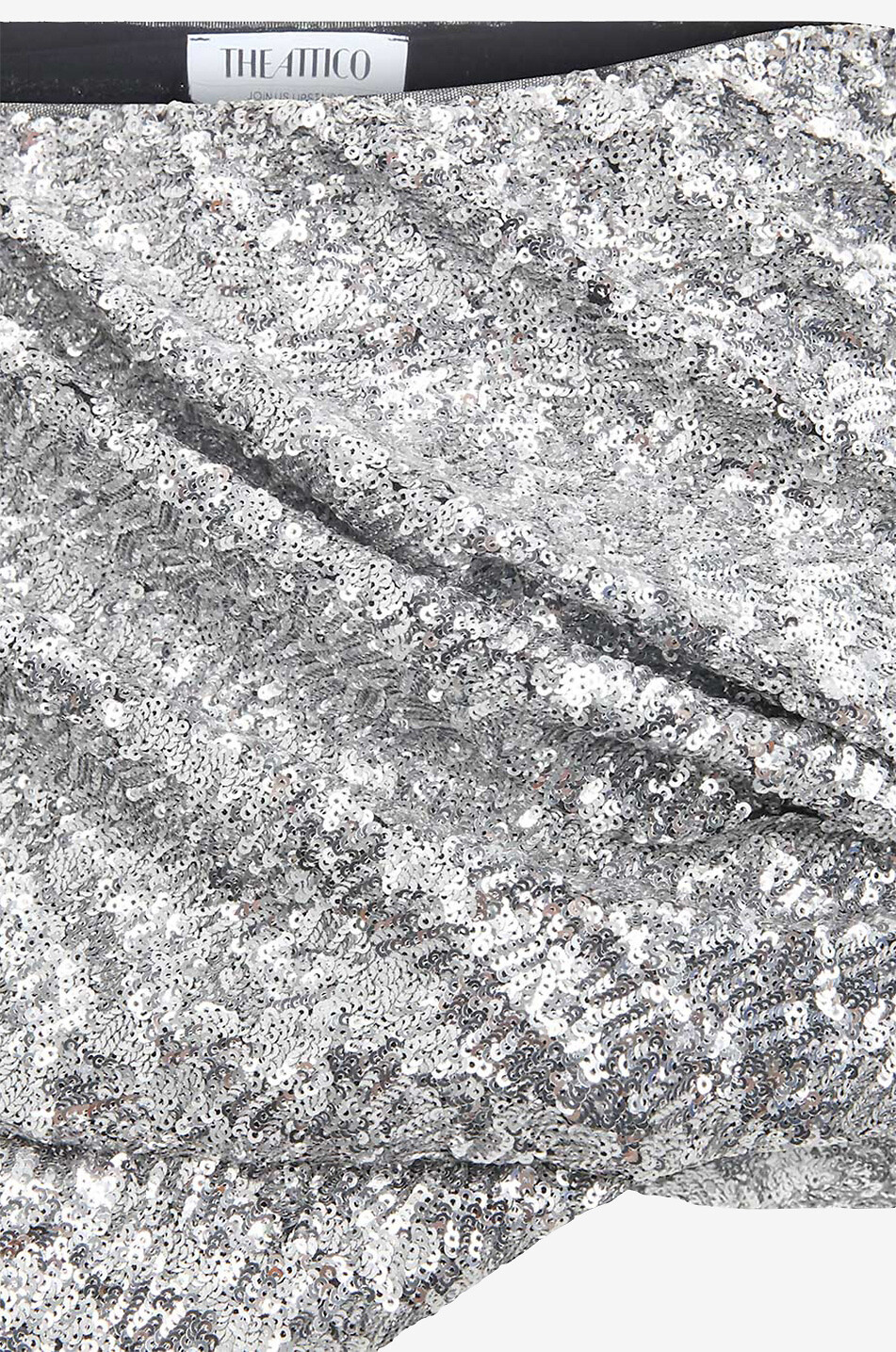 THE ATTICO Asymmetrischer Pailletten-Minirock Silver Damen SILBER 3