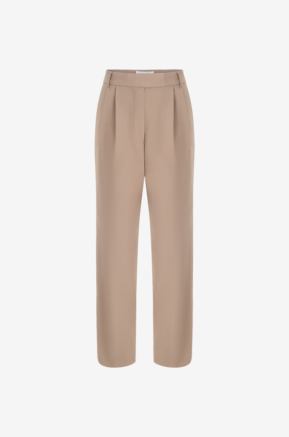 Verkürzte gerade Bundfaltenhose mit hohem Bund Bea