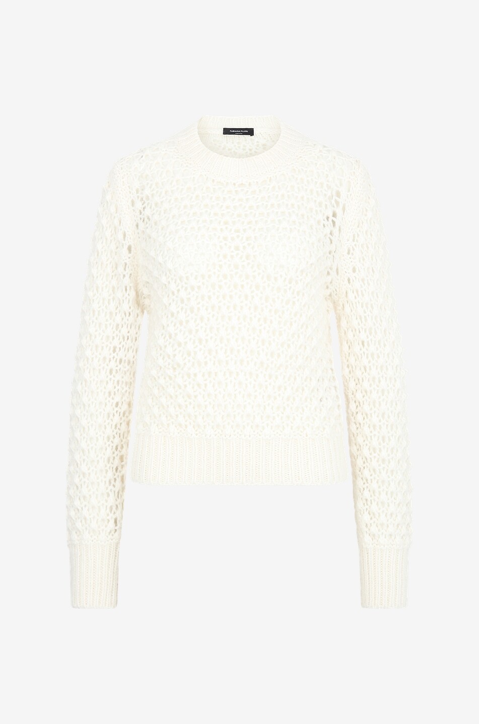 Netz-Pullover aus Wolle und Mohair