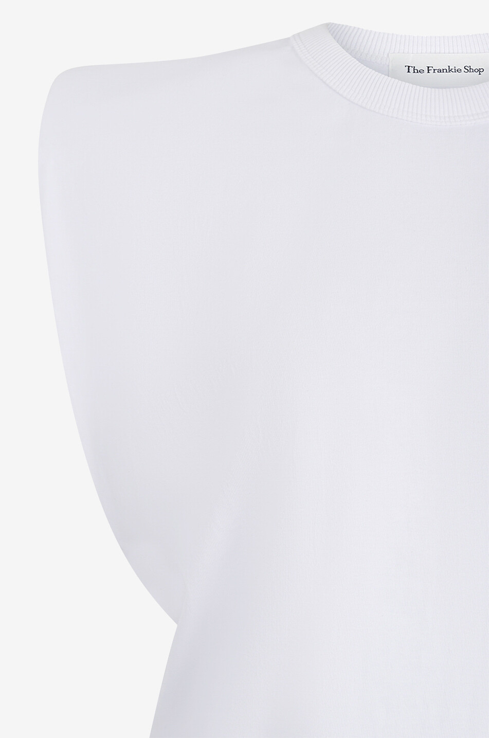 THE FRANKIE SHOP T-shirt sans manches à épaulettes Eva Femme BLANC 3