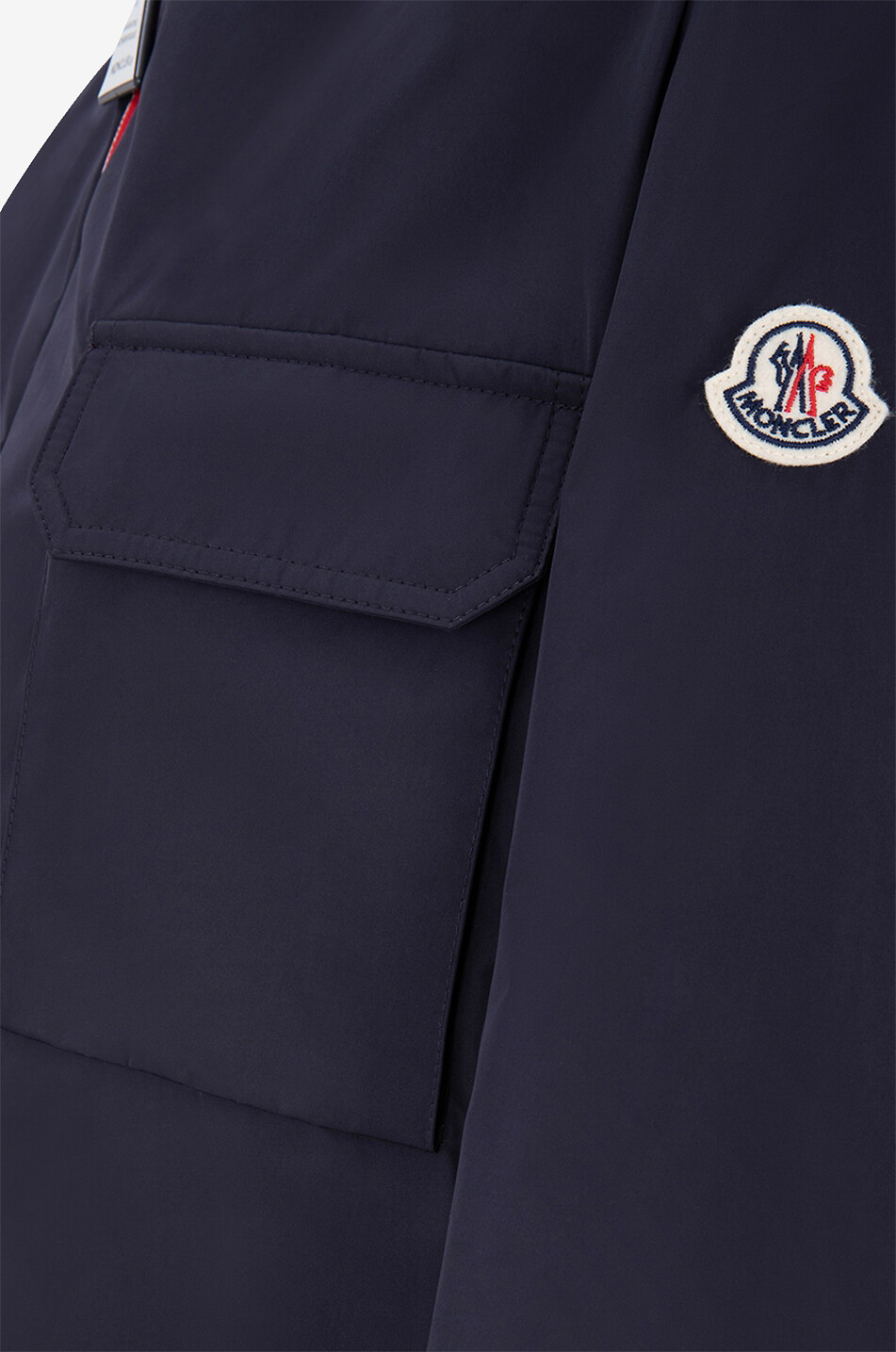 MONCLER Kurze glatte Daunenjacke Lozere Herren BLAU 3