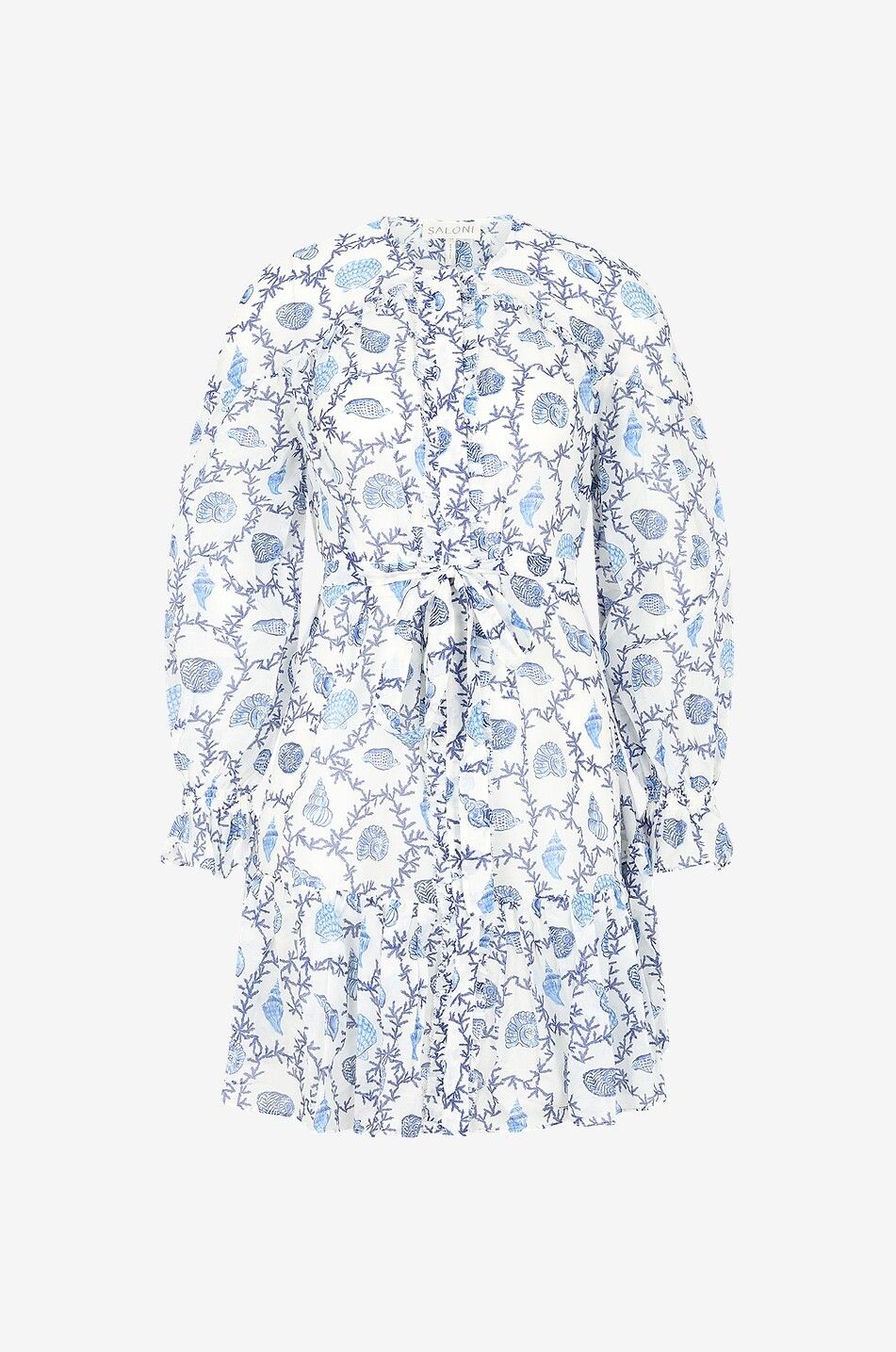 Robe courte en coton et soie Pixie