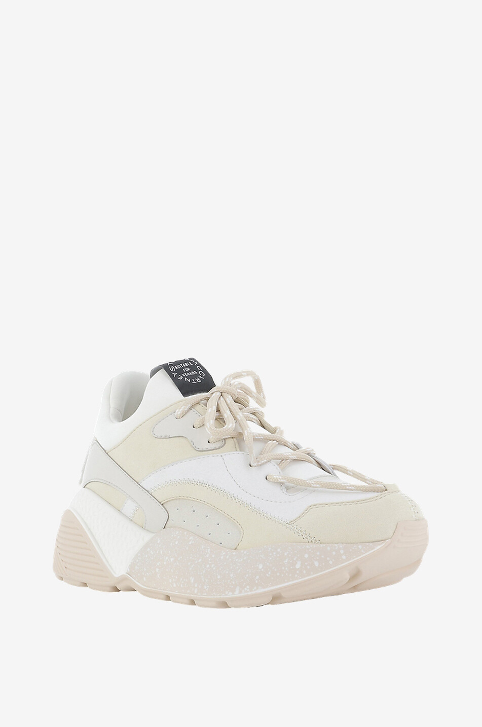 STELLA McCARTNEY Baskets basses compensées en cuir synthétique Eclypse Femme BEIGE 1