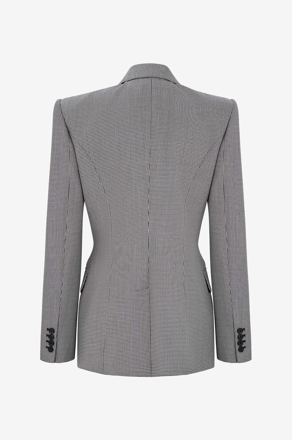 Blazer à boutonnage double motif pied-de-poule