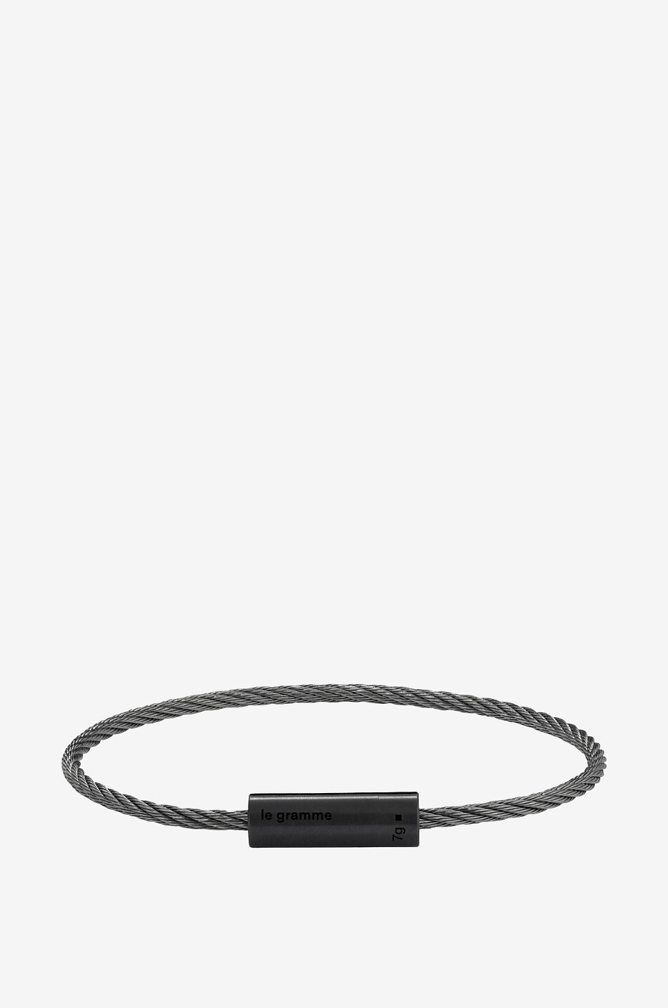 Câble Le 7g brushed silver and ceramic bracelet