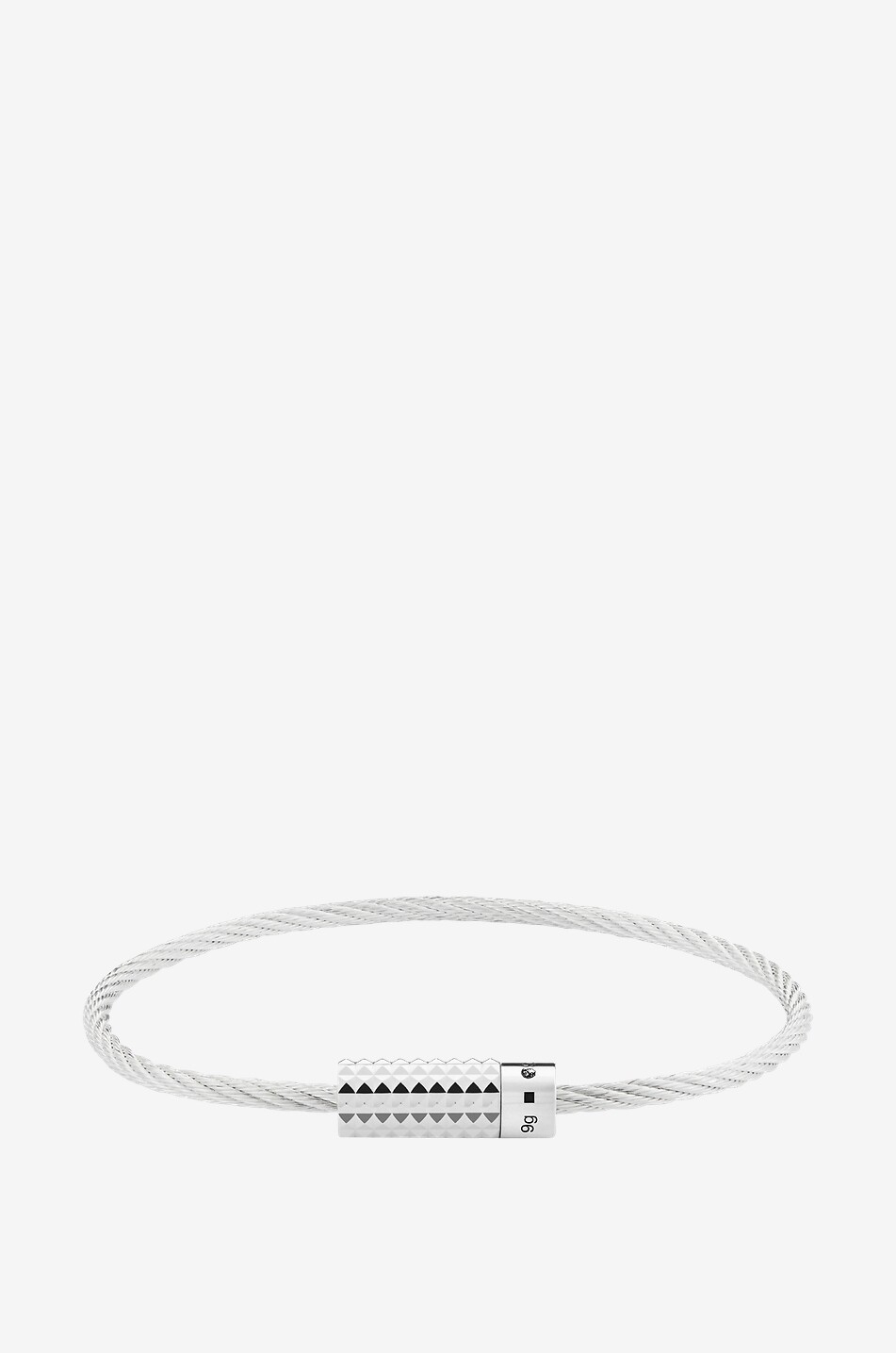 LE GRAMME Guilloché Pyramide Le 9g silver bracelet Men SILVER 1