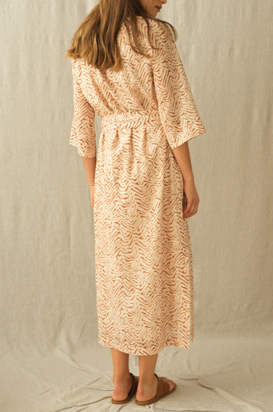 HANA SAN Robe midi imprimée en coton Danis Femme MULTICOLORE2 5