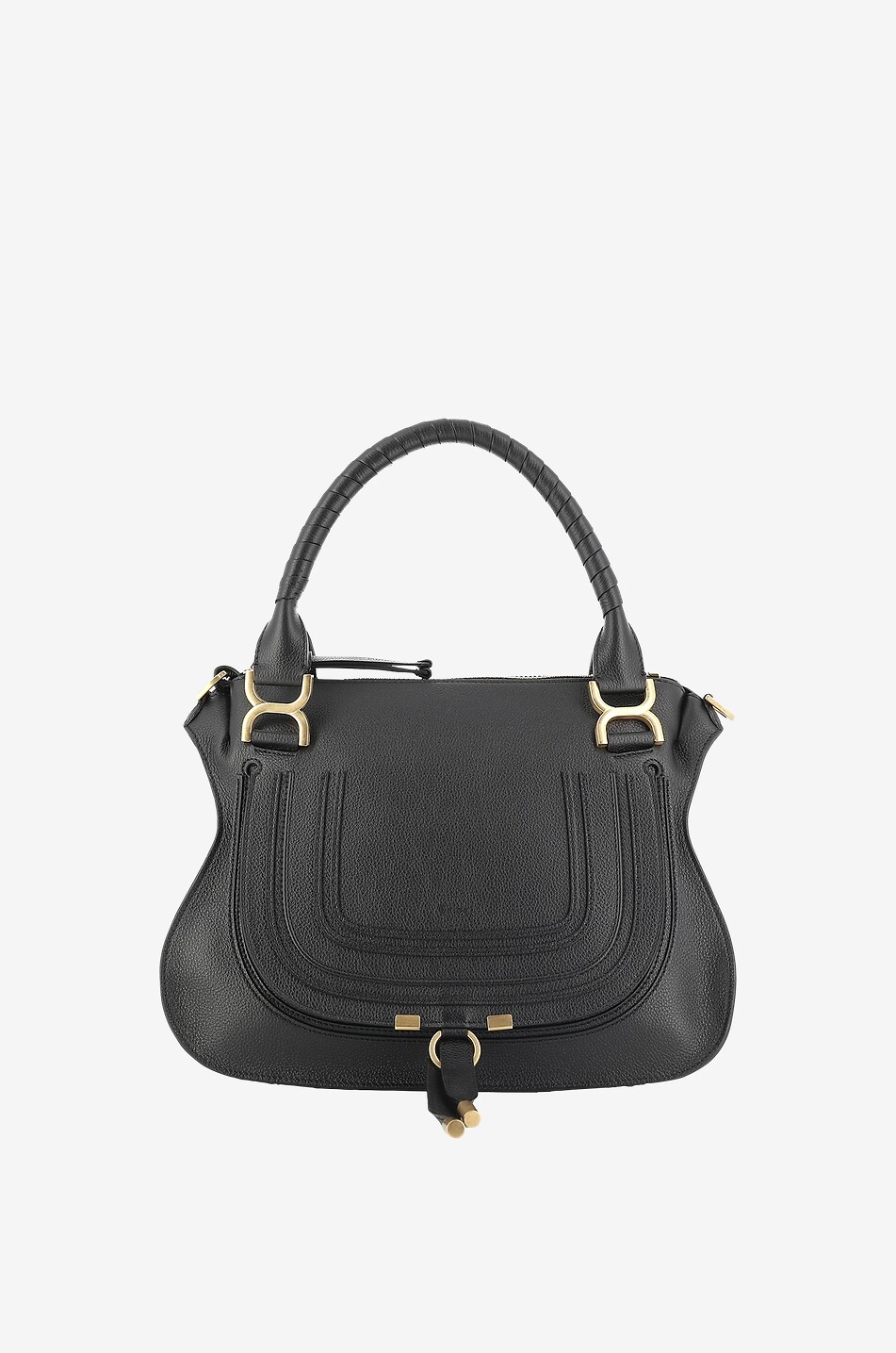 Marcie Medium double carry grained leather bag