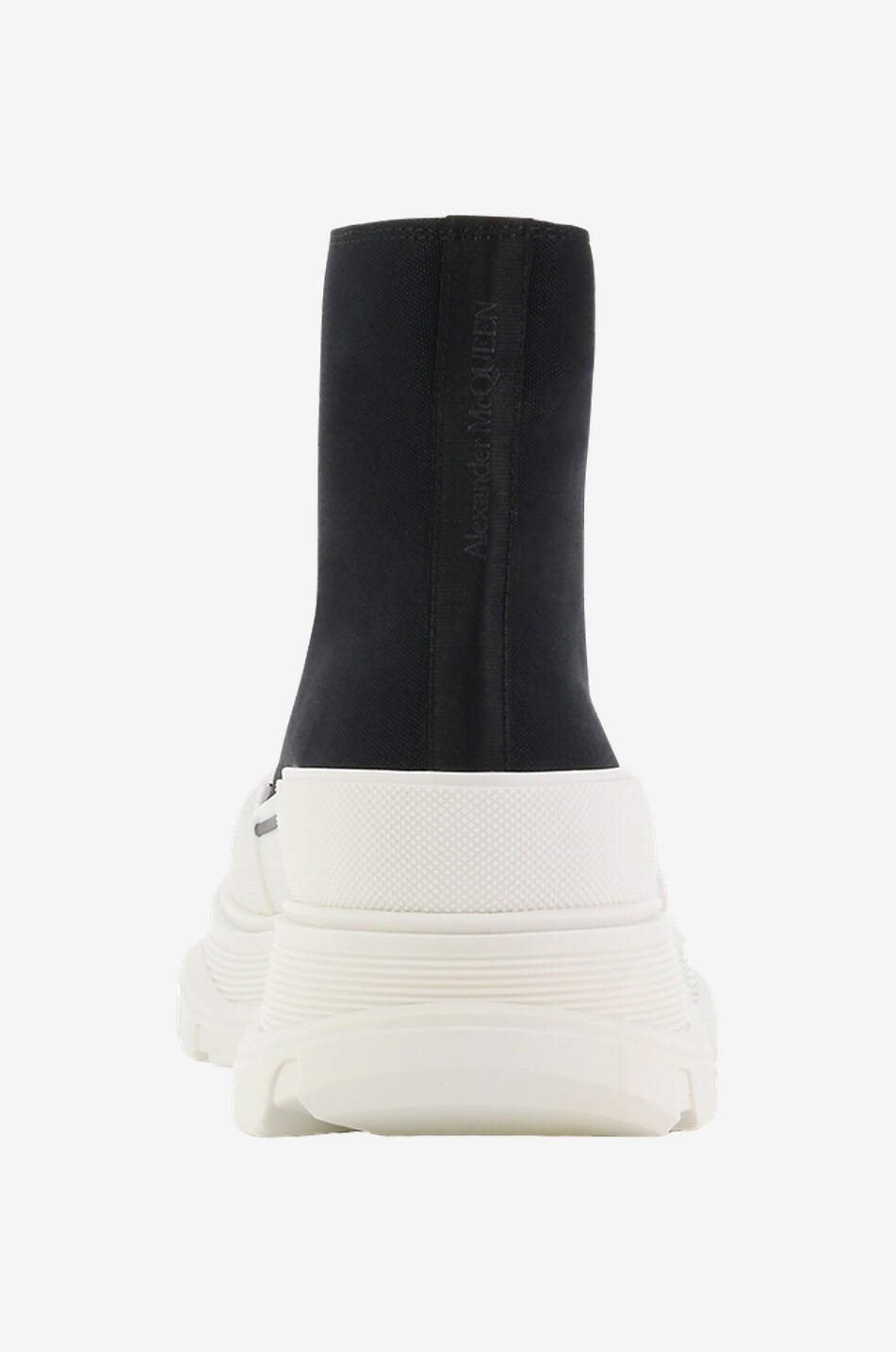 ALEXANDER McQUEEN Bottines à lacets en toile Tread Slick Homme Incolore 4