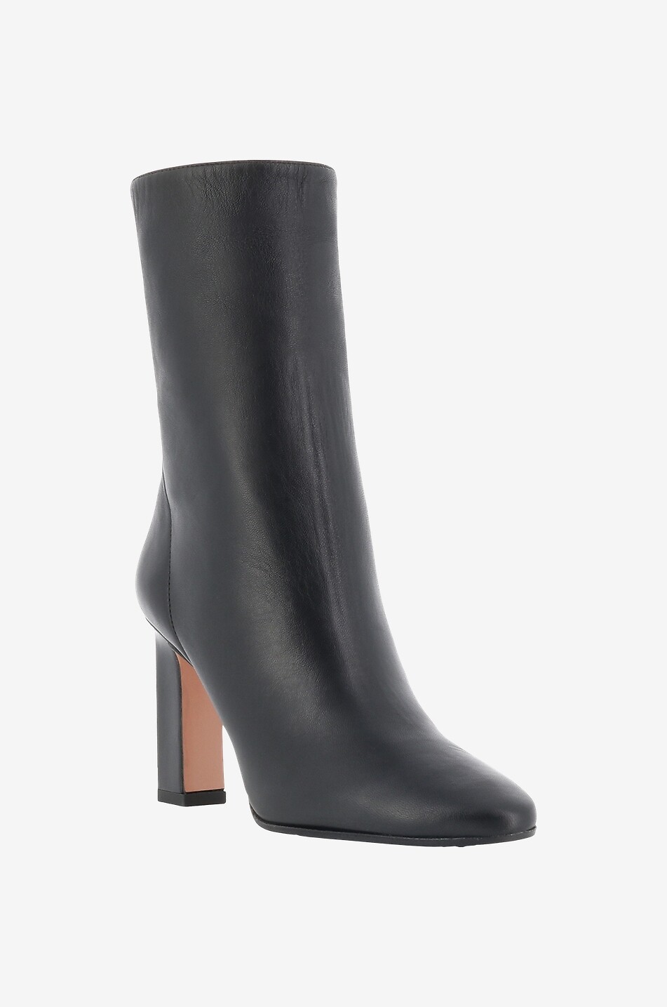 Bottines à talon en cuir nappa Manzoni 85