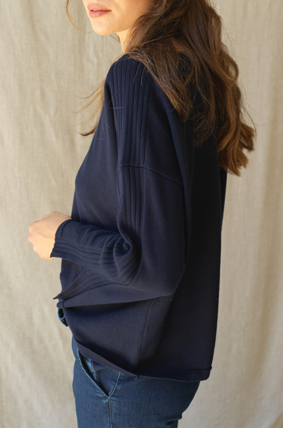 Fernandel cotton long-sleeved jumper