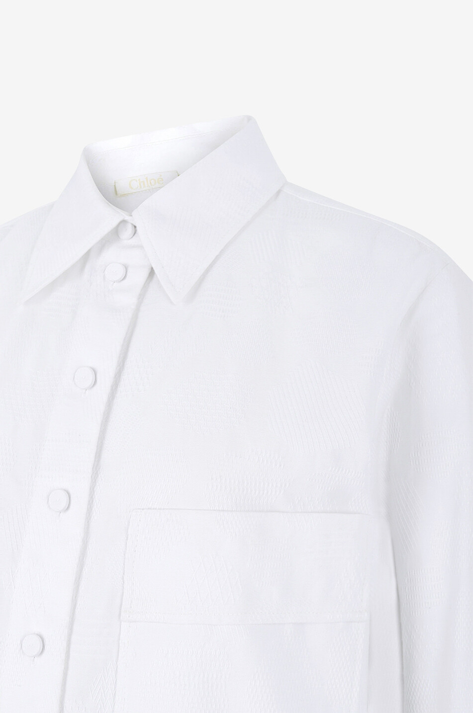 CHLOE Overisze-Hemd Renaissance Jacquard Damen WEISS 7