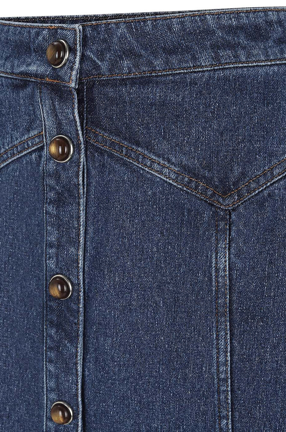 Jupe midi évasé en denim recyclé