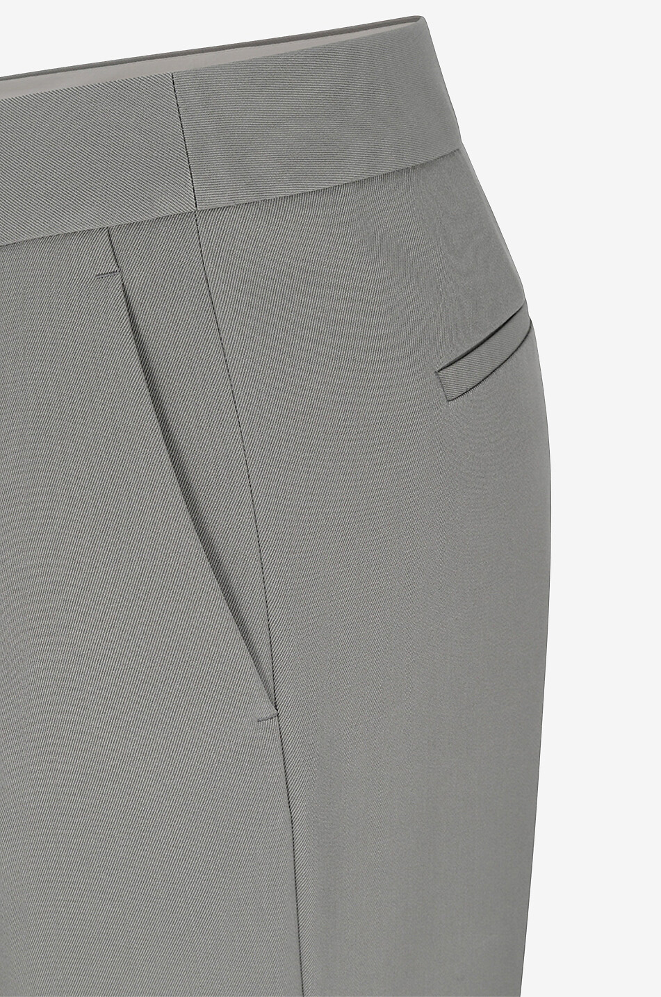 Woll-Gabardine-Hose mit weitem Bein Sharp