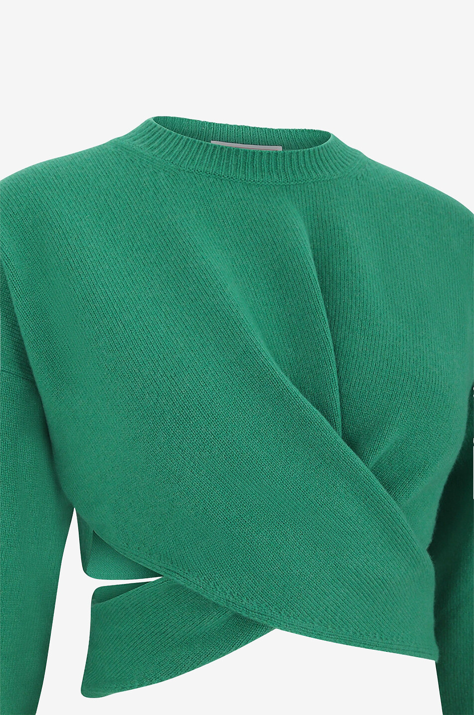 ALEXANDER McQUEEN Bauchfreier Pullover mit Drapierung Damen GRÜN 3