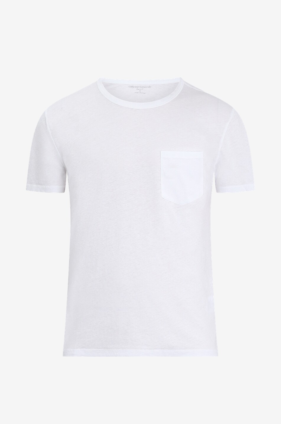 Cotton and linen short-sleeved T-shirt