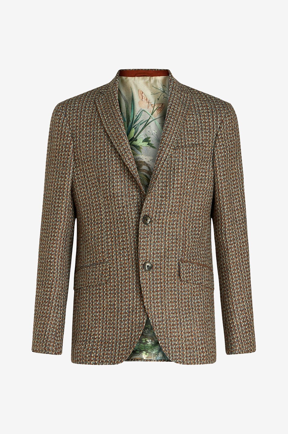 Blazer en tweed à boutonnage simple