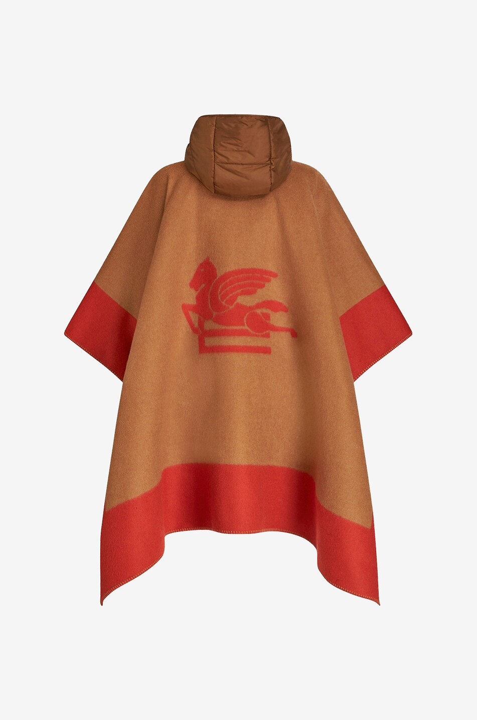 ETRO Cape colour block à capuche Pegaso Femme MARRON CLAIR 2
