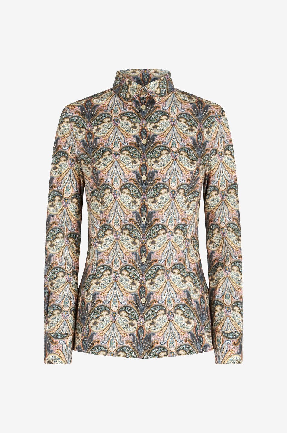 Chemise ajustée en popeline Paisley Florals