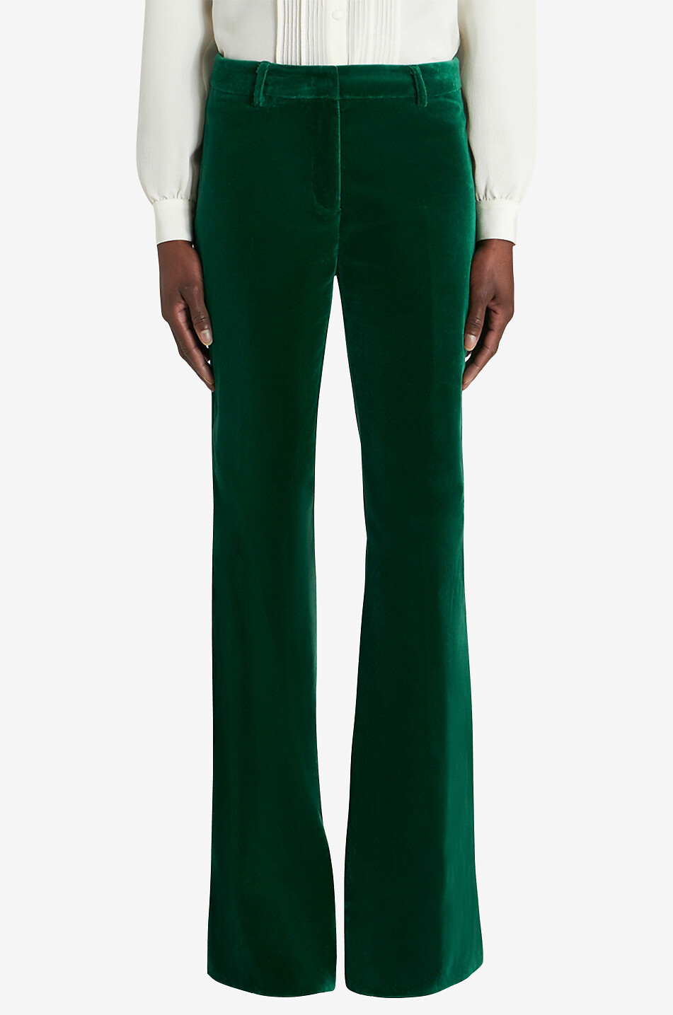 Pantalon évasé en velours