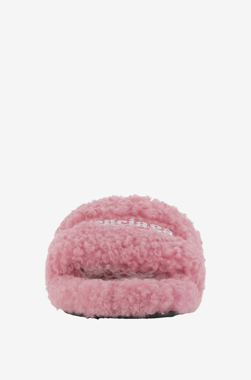 BALENCIAGA Furry Slide Political Campaign fluffy flat mules Women PINK 2