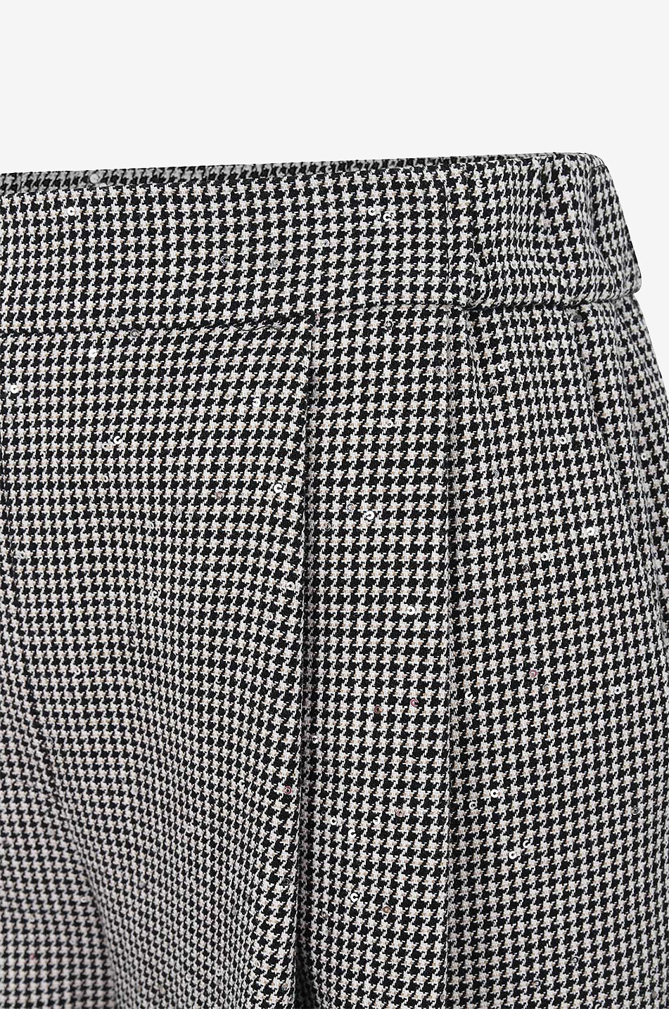 FABIANA FILIPPI Short à pinces motif pied-de-poule à sequins Femme GRIS 3