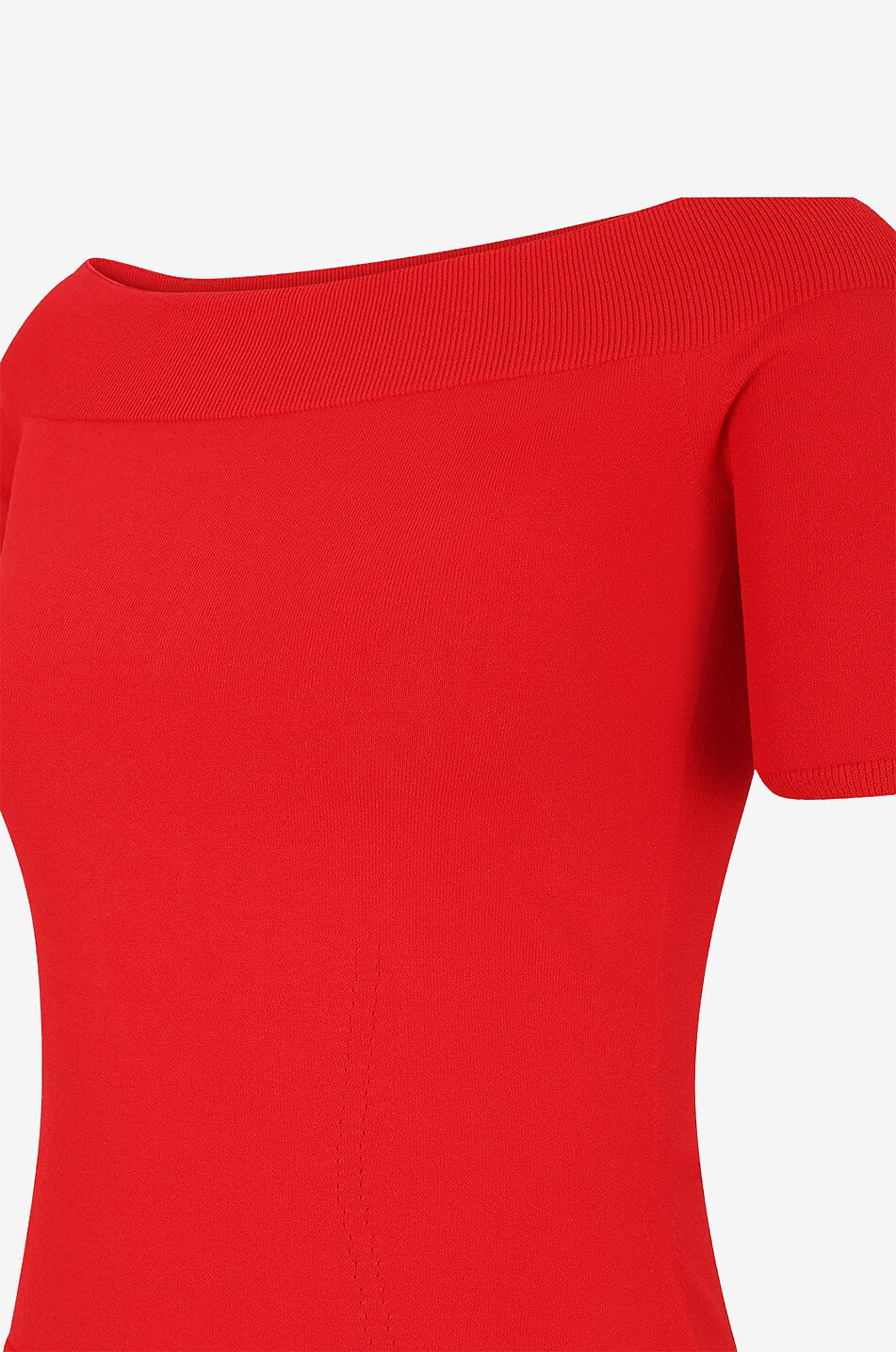 ALEXANDER McQUEEN Top à épaules dénudées en maille fine Femme ROUGE 3