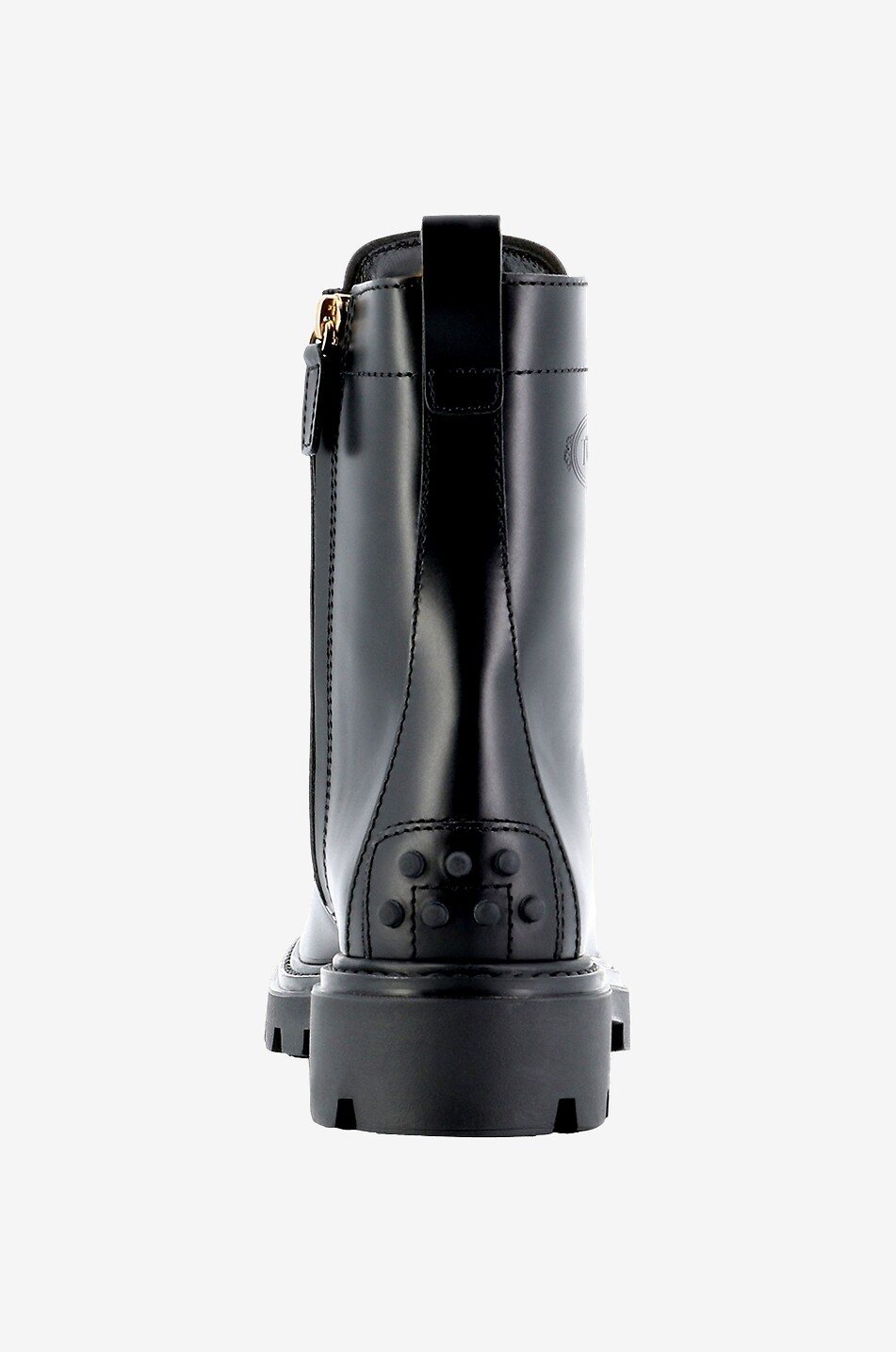 TOD'S Chain smooth-leather lace-up ankle boots Women BLACK 4