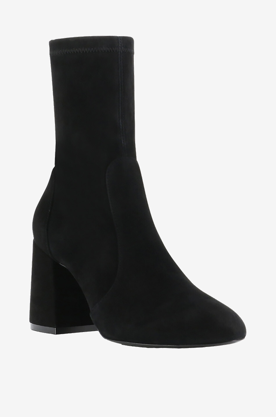 STUART WEITZMAN Socken-Stiefeletten mit Blockabsatz Flareblock 85 Damen SCHWARZ 1