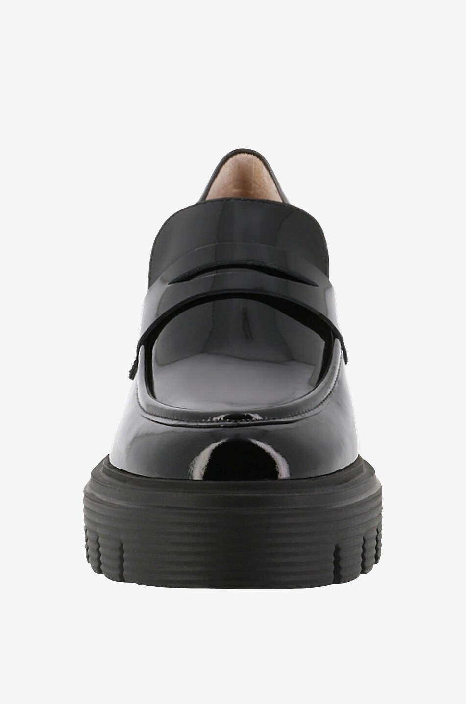 STUART WEITZMAN Plateau-Mokassins aus Lackleder Soho Damen SCHWARZ 2