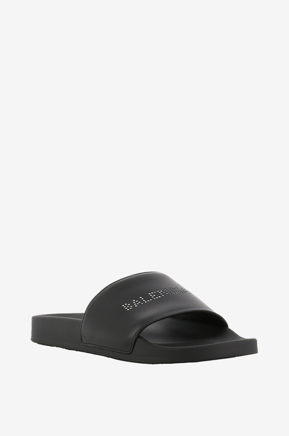 Mules plates en cuir et cristaux Pool Slides