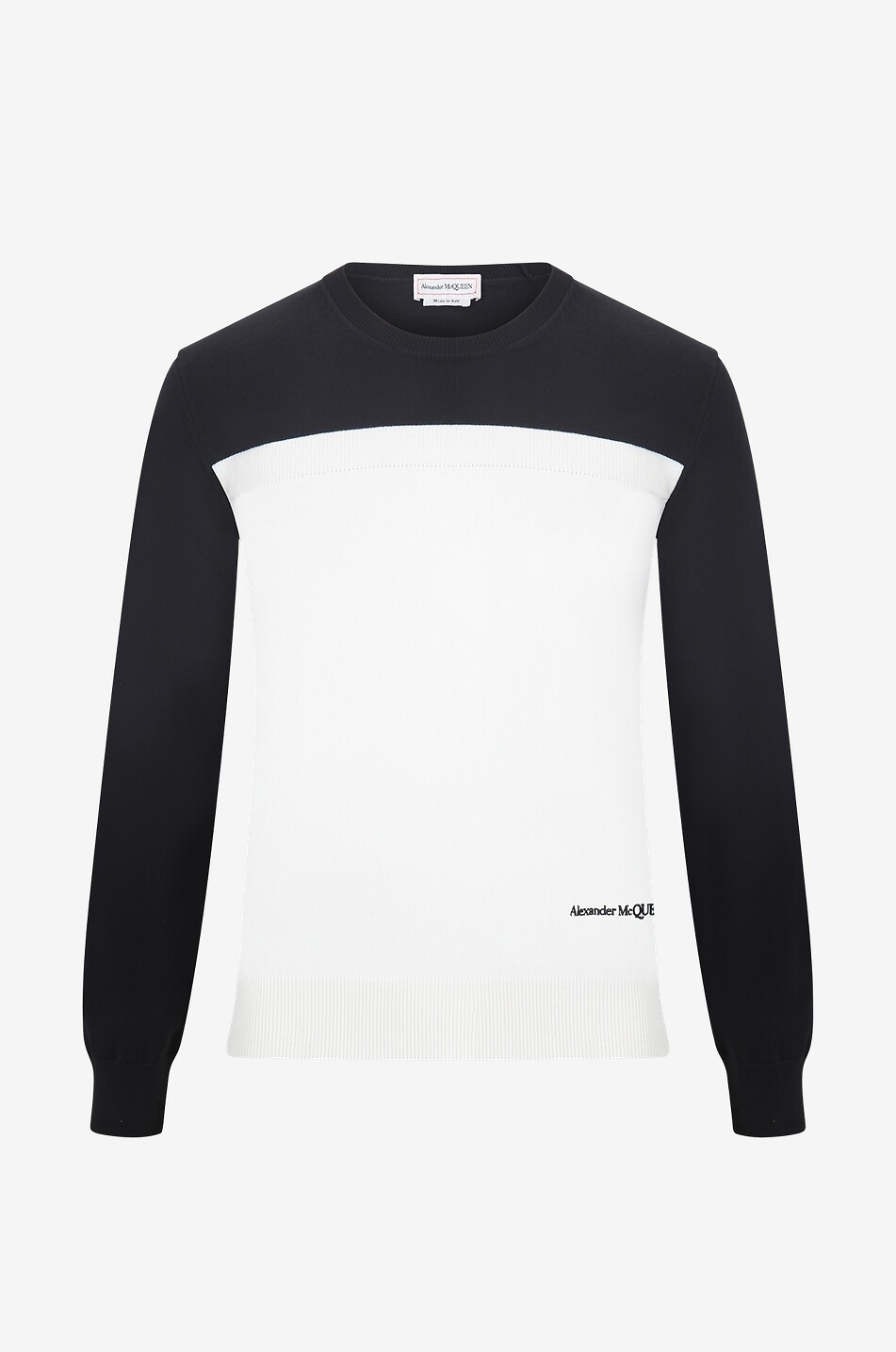 ALEXANDER McQUEEN Colour Block McQUEEN thin cotton blend jumper Men MULTI COLOURED 1