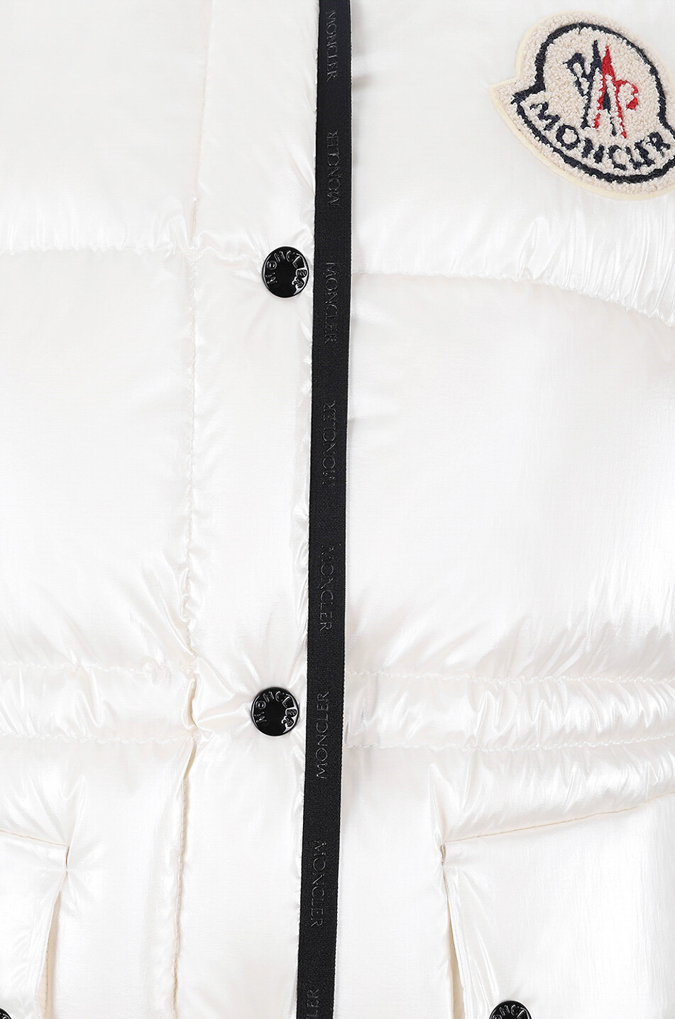MONCLER Hera iridescent belted down vest Women WHITE 3