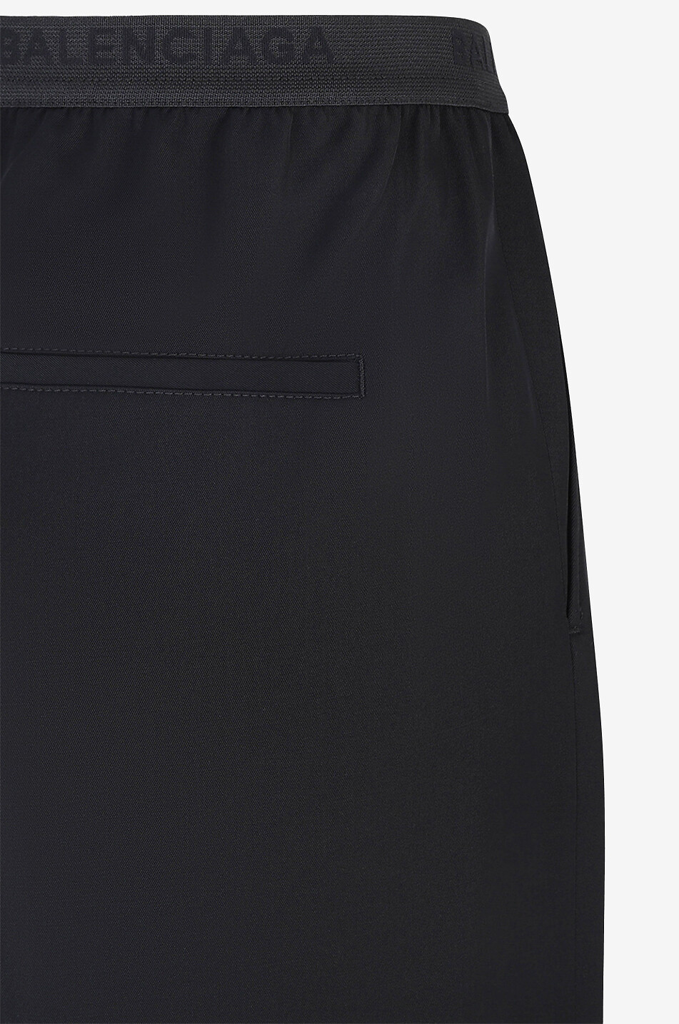 BALENCIAGA Weite Hose mit elastischem Logo-Bund Damen SCHWARZ 3
