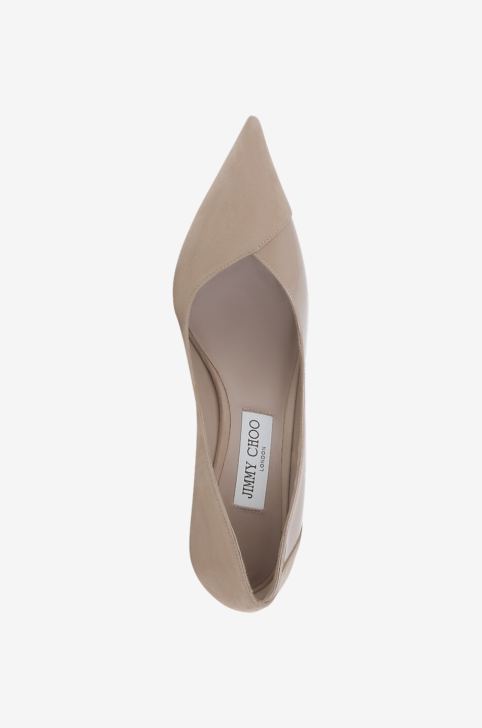 JIMMY CHOO Cass 75 pointy-toe bi-material pumps Women LIGHT PINK 5