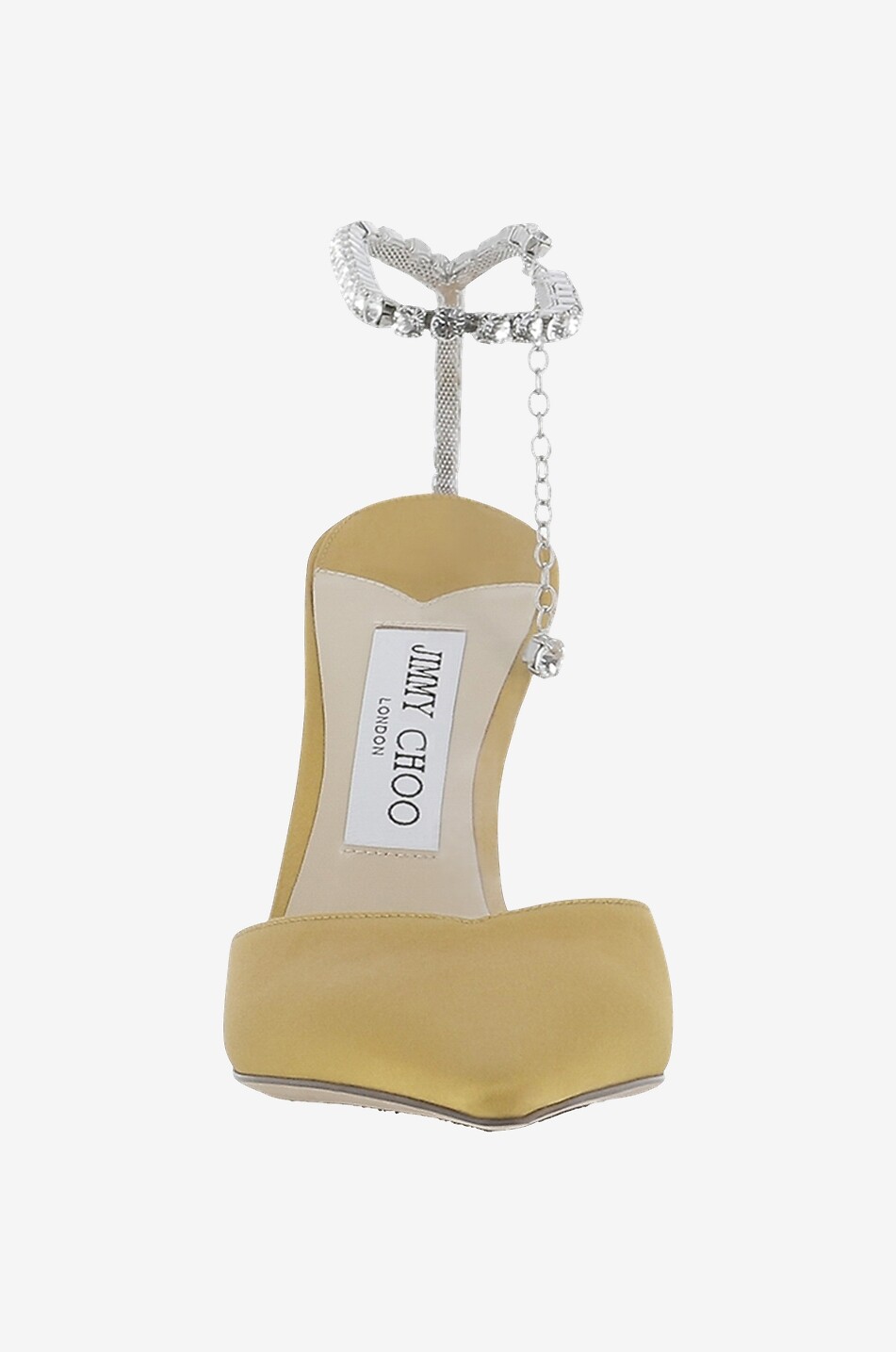 Escarpins en satin bride cristaux Saeda 100