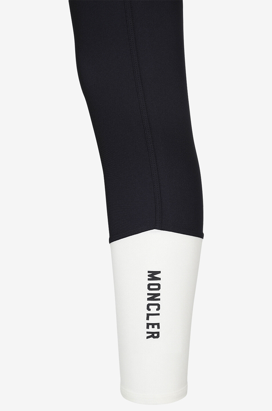 MONCLER Zweifarbige Jersey-Sport-Leggings Damen DUNKELBLAU 3