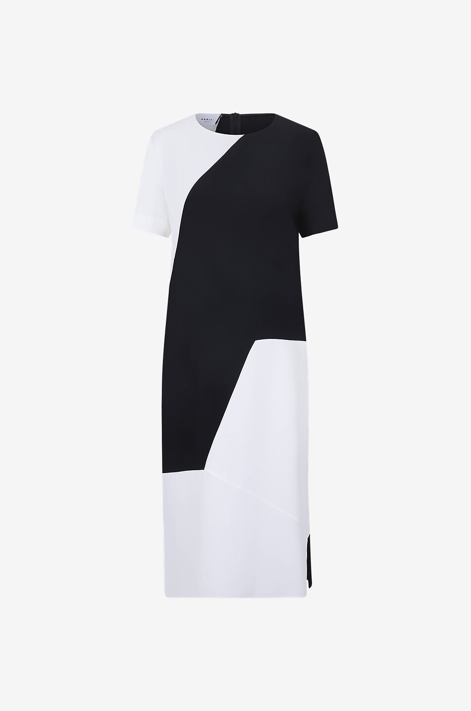 Robe midi en viscose bicolore