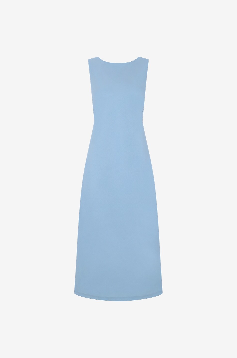 AKRIS PUNTO Robe midi sans manches en laine vierge Femme BLEU CLAIR 1