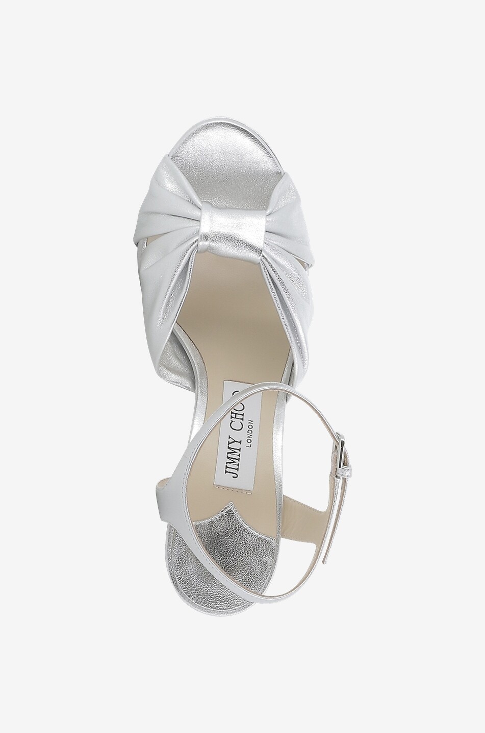 JIMMY CHOO Metallic-Plateausandalen Heloise 120 Damen SILBER 5