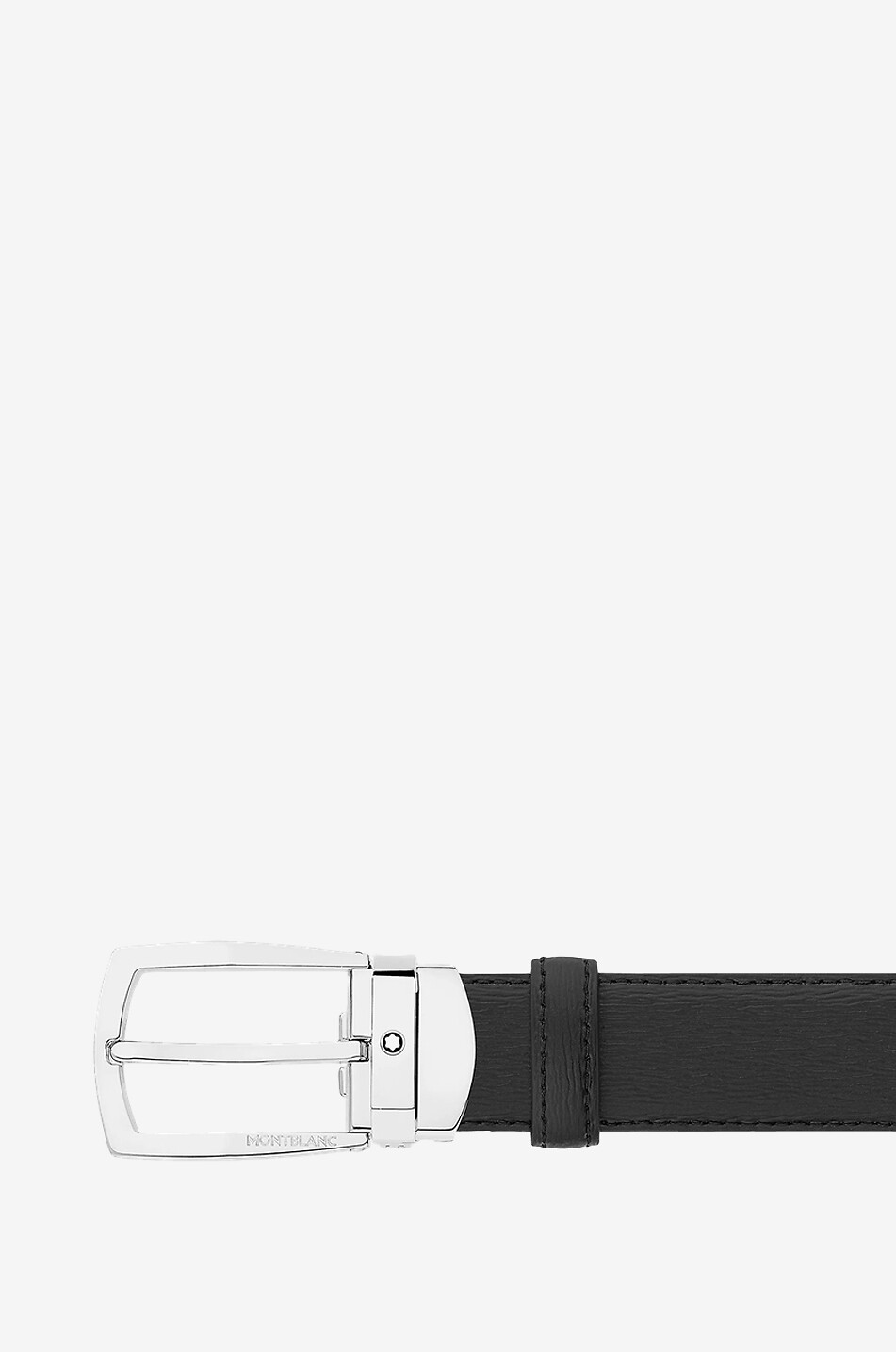 MONTBLANC Black 30 mm leather belt Men BLACK 2