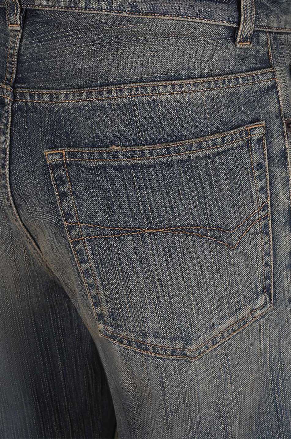 Used-Look-Bootcut-Jeans Blue Clair