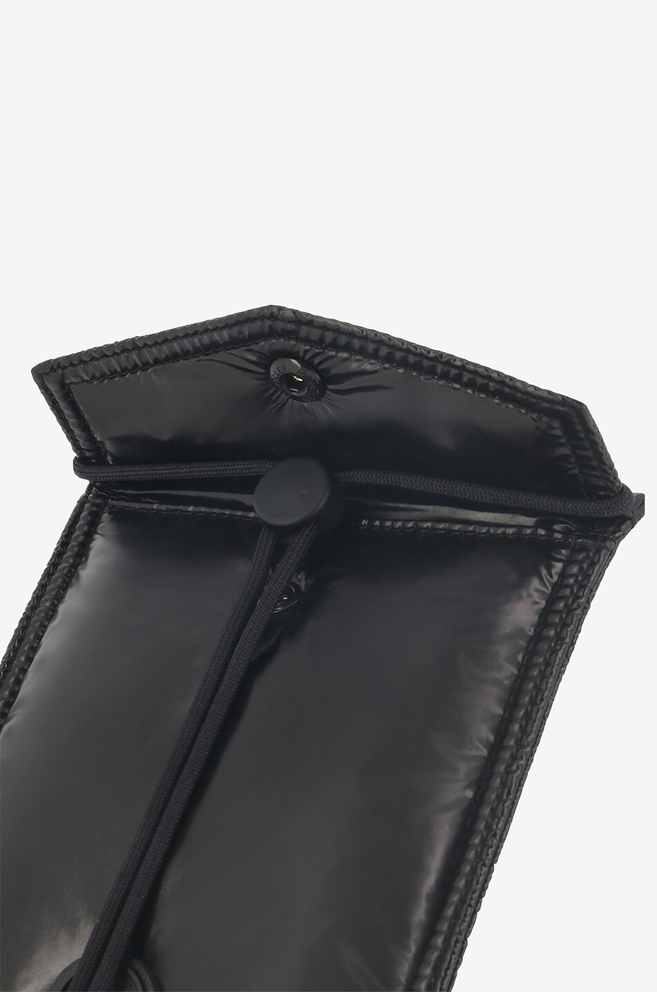 MONCLER Phone Case in lacquered nylon Women BLACK 5