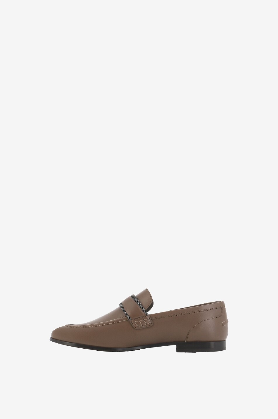 BRUNELLO CUCINELLI Glattleder-Mokassins Monile Damen Hellbeige 5